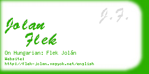 jolan flek business card